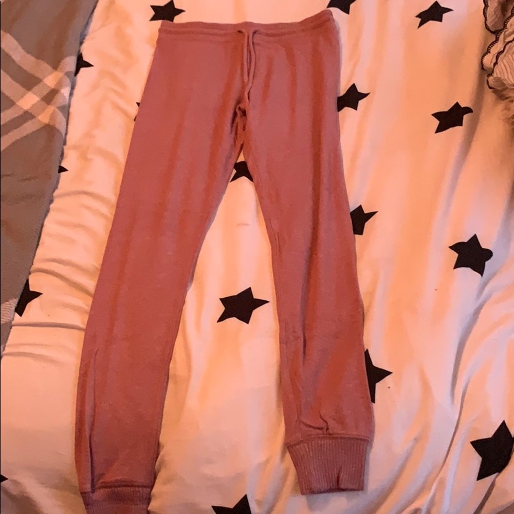 light mauve colored joggers